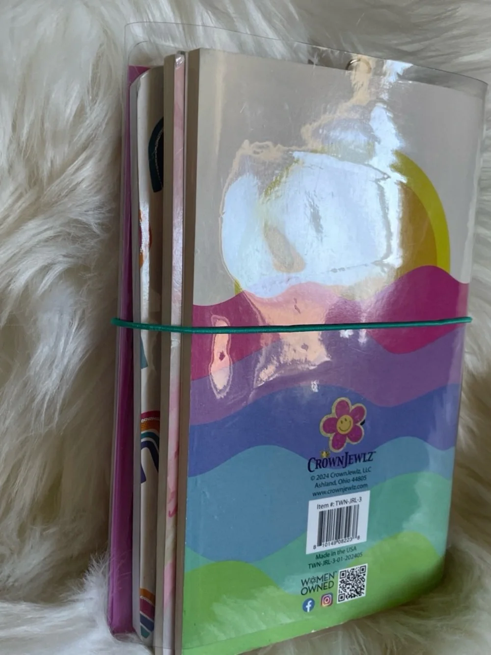 Purple midori  Notebook with Donut Charm